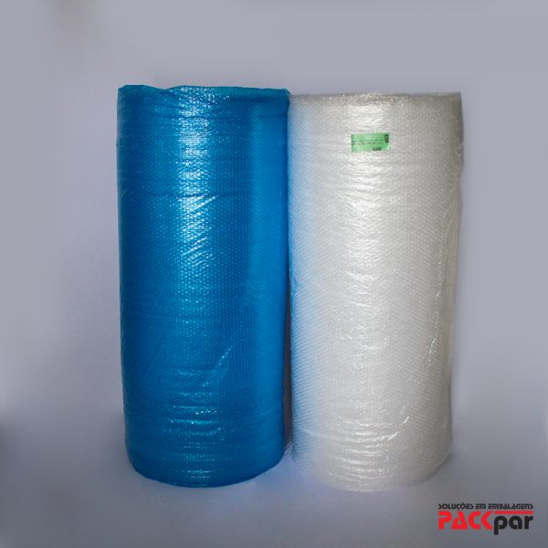 Plástico Bolha Transparente e Azul - Packpar | Soluções em Embalagens